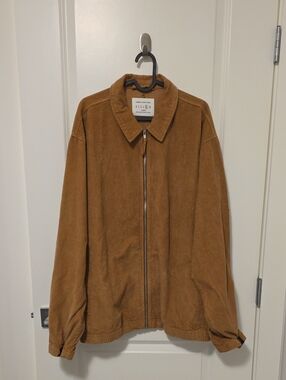 Men's Corduroy Zip Jacket - Brown/Tan
